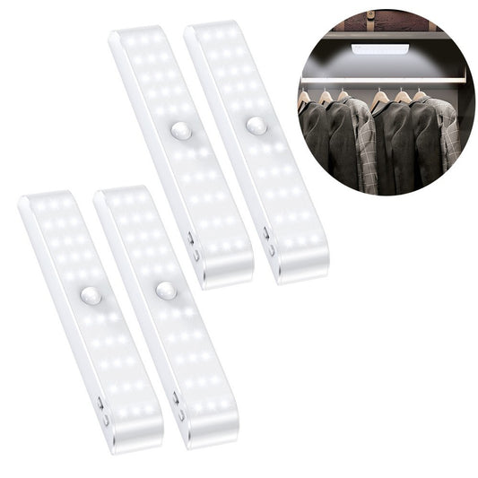 4 X 30LED USB Rechargeable Motion Sensor Closet Light