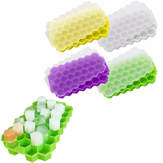 4 X Summer Ice Cube Trays Ice Cube Molds with Lid