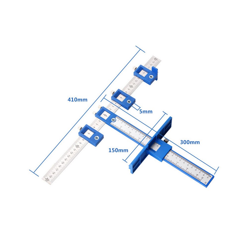 1X Drill Guide Template Ruler Wood Drilling Dowelling Tool