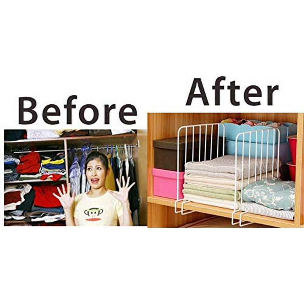 2 X Closet Shelf Divider Shelving Separator