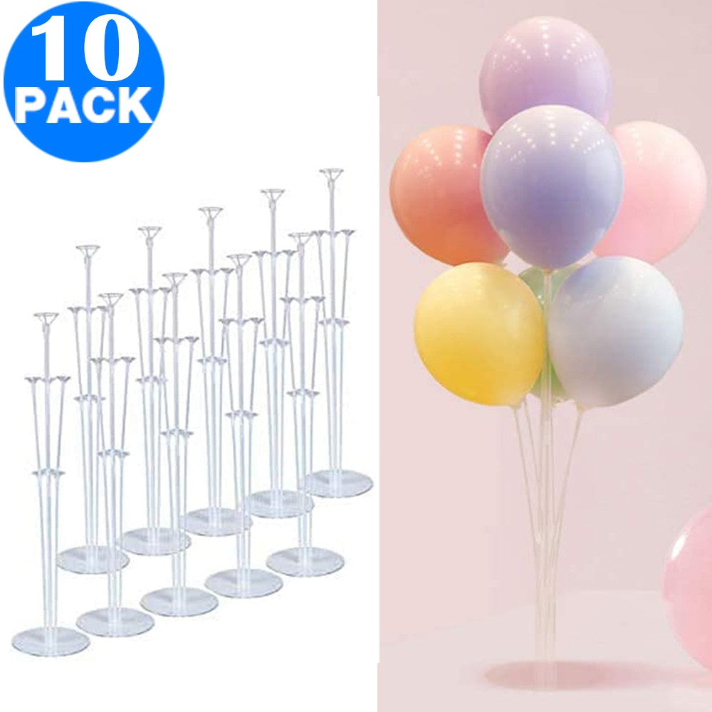 10 Pack Table Balloon Stand Kit Christmas Party Decorations Supplies Set without Balloons