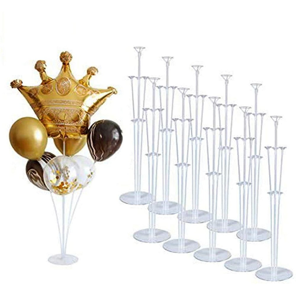 10 Pack Table Balloon Stand Kit Christmas Party Decorations Supplies Set without Balloons