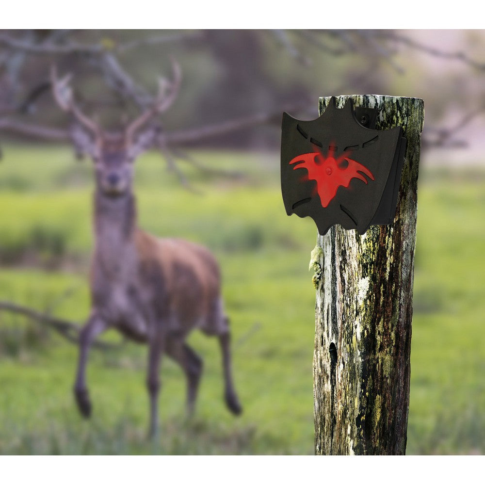 2 X Bat Shaped Outdoor Night Time Solar Powered Animal Repeller