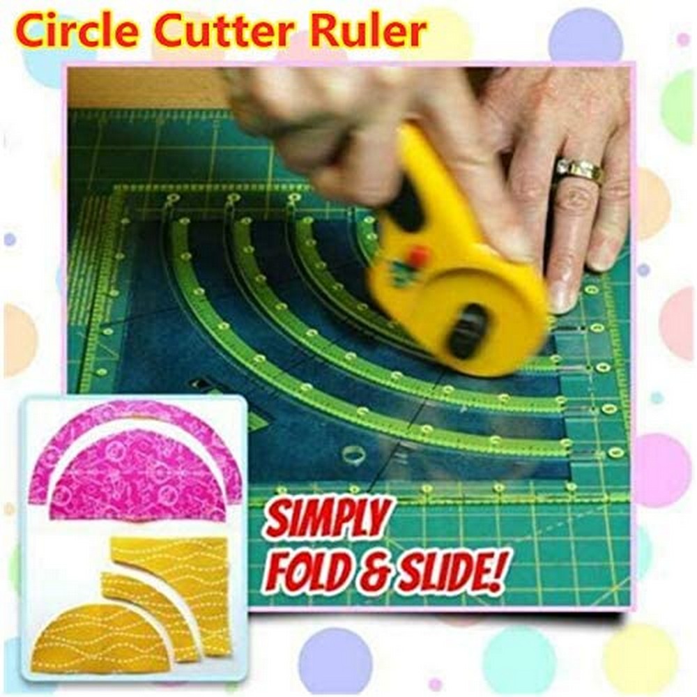 2 X Arcs and Fans Circle Cutter Ruler Patchwork Sewing Craft Tools Quilting Ruler for DIY Sewing Crafts