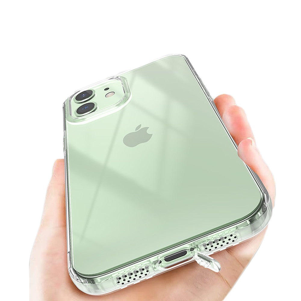 Clear Transparent Shockproof Protective Phone Case with Dustproof Plug and Four Shockproof Guard for iPhone