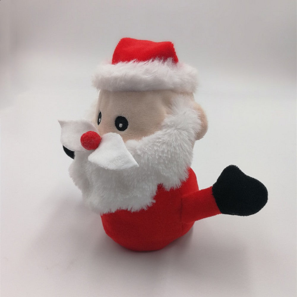 Christmas Reversible Santa Claus Snowman Plushie Toy Kids Toy