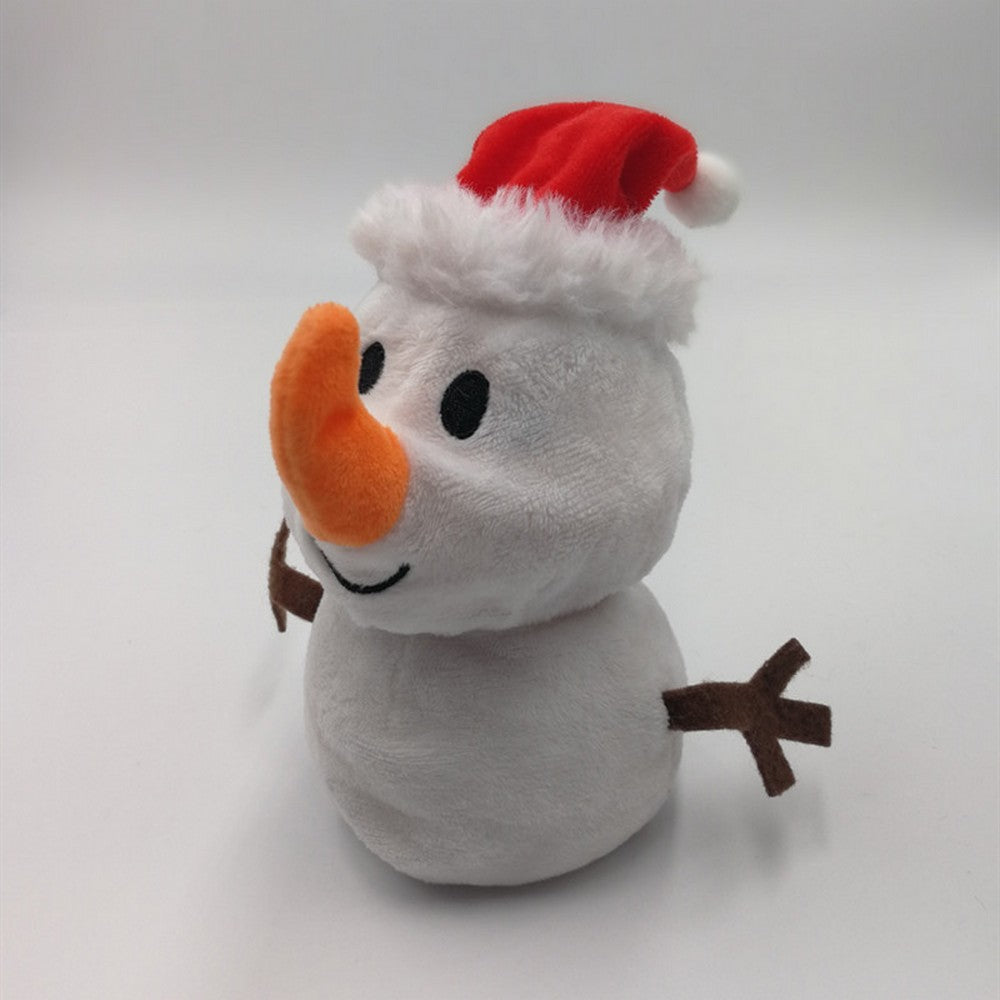Christmas Reversible Santa Claus Snowman Plushie Toy Kids Toy