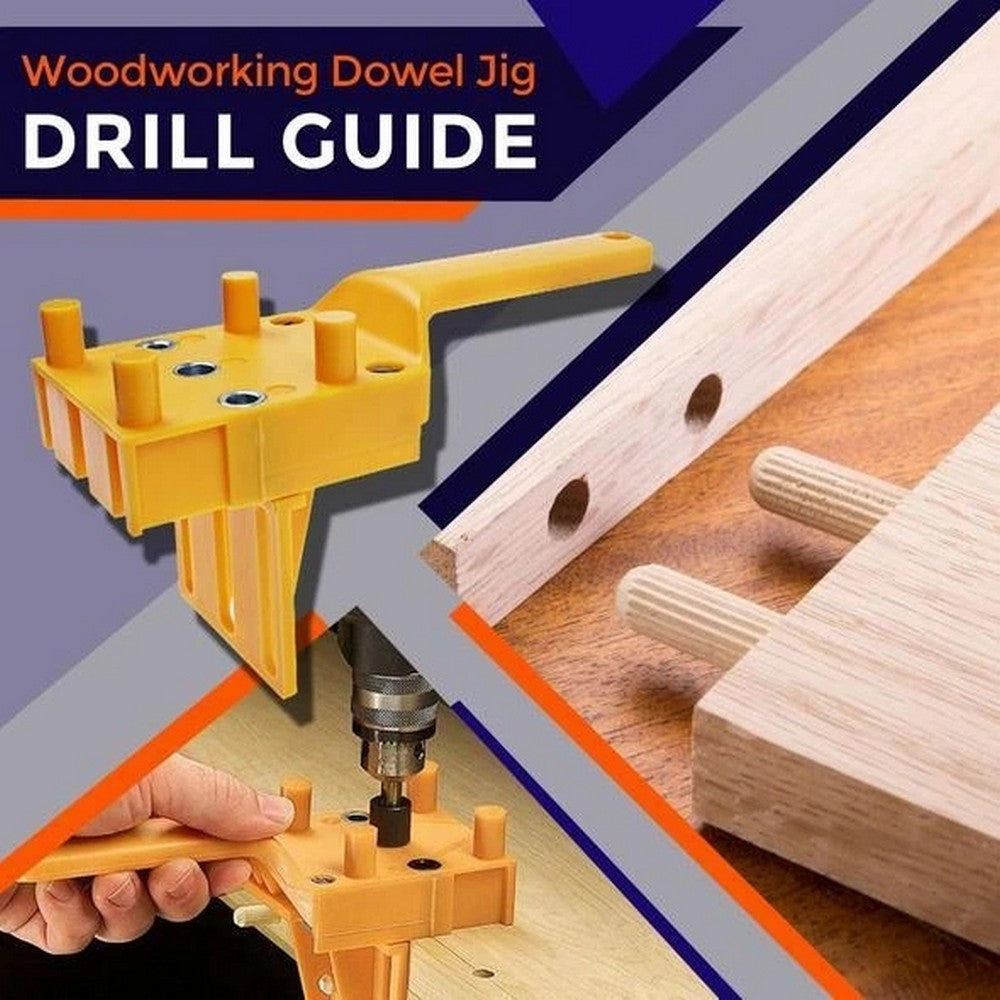 8PCS DIY Woodworking Doweling Hole Drill Guide Tool with Drill Bits