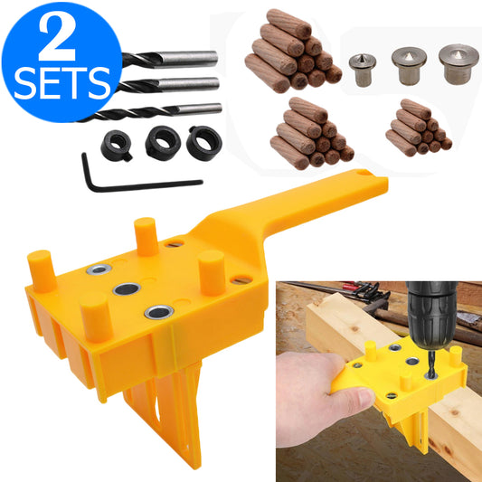 2 X 41PCS DIY Woodworking Doweling Hole Drill Guide Tool with Drill Bits
