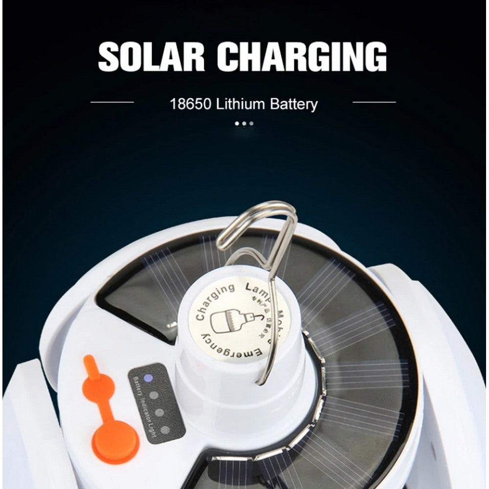 2 X Solar Powered Light Outdoor Emergency Lighting LED Bulb Foldable Hanging Camping Lamp