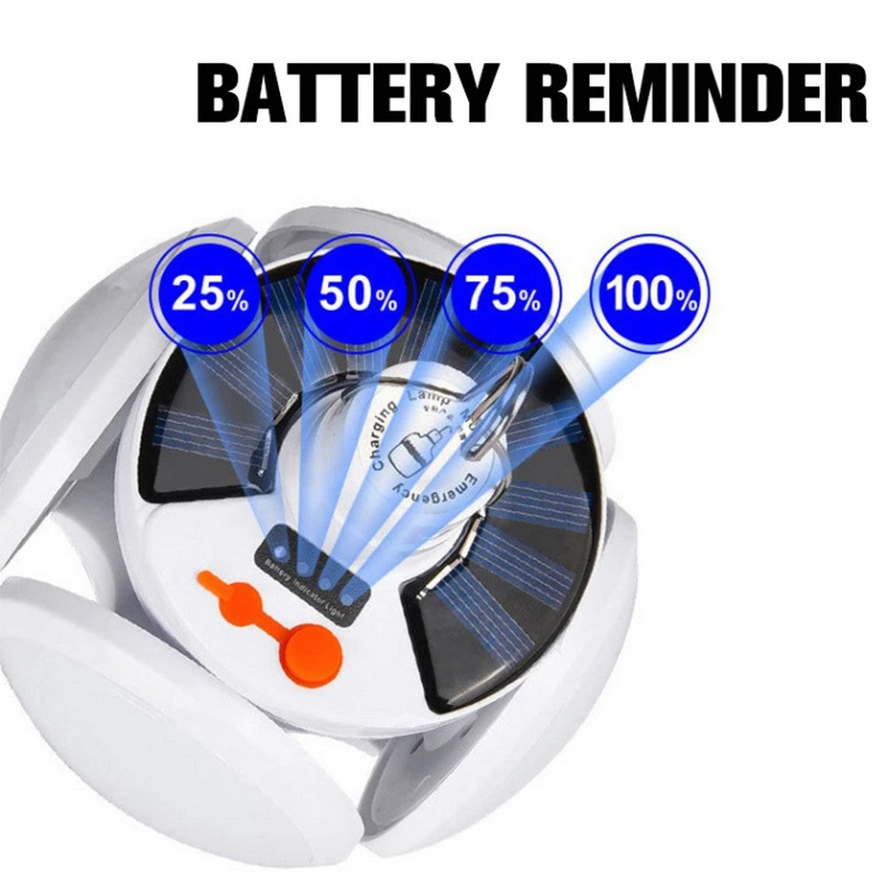 2 X Solar Powered Light Outdoor Emergency Lighting LED Bulb Foldable Hanging Camping Lamp