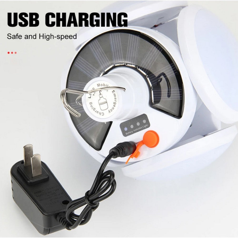 2 X Solar Powered Light Outdoor Emergency Lighting LED Bulb Foldable Hanging Camping Lamp