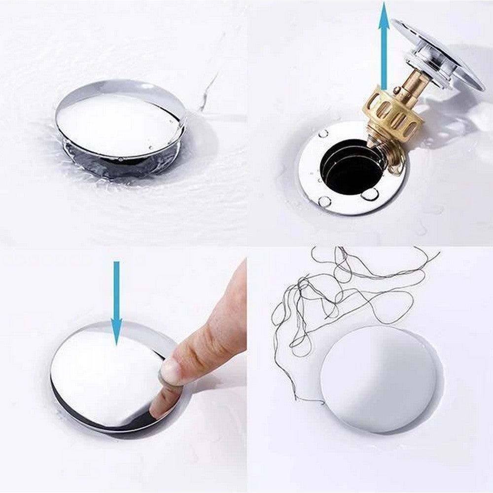 4 Pack 2 in 1 Wash Basin Bounce Drain Filter Pop Up Sink Drain Plug