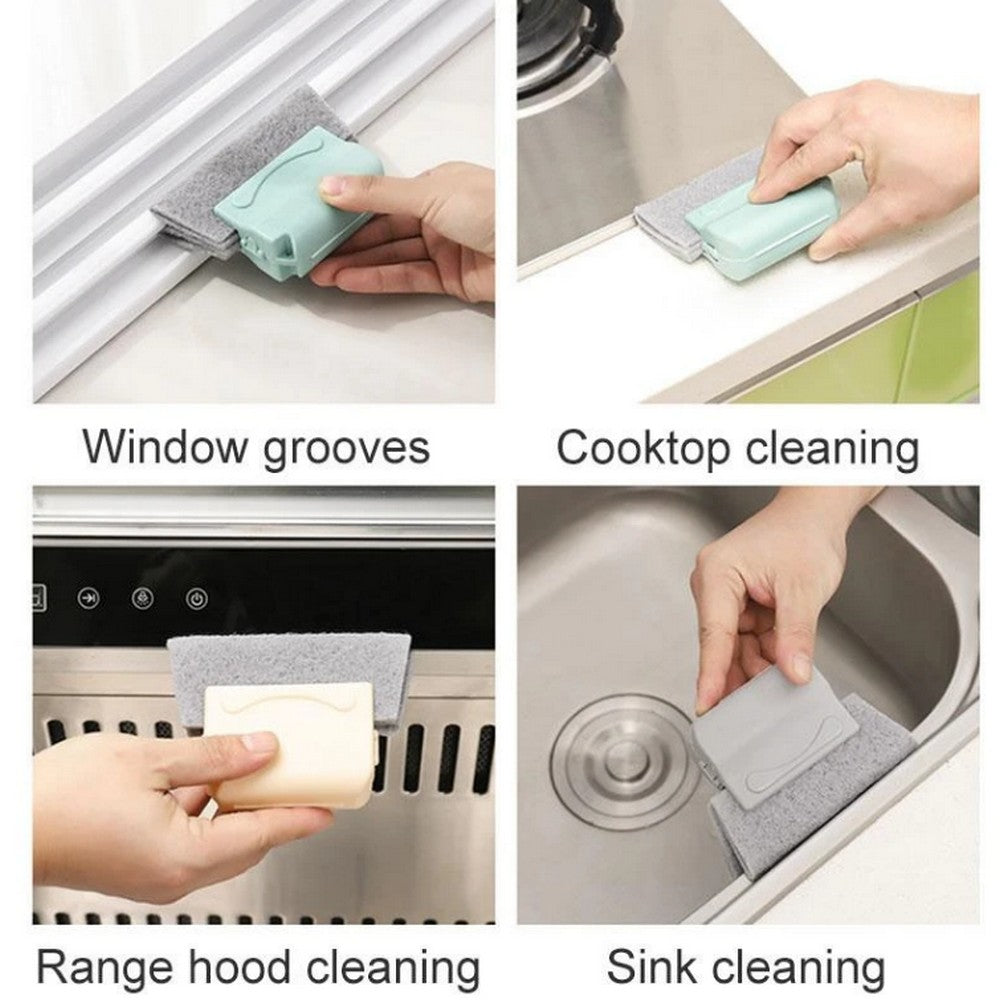6 X Home Handheld Window Groove Cleaning Tool Window Slot Dust Remover Door Gap Cleaner Kitchen Sink Cleaning Brush Random Picked