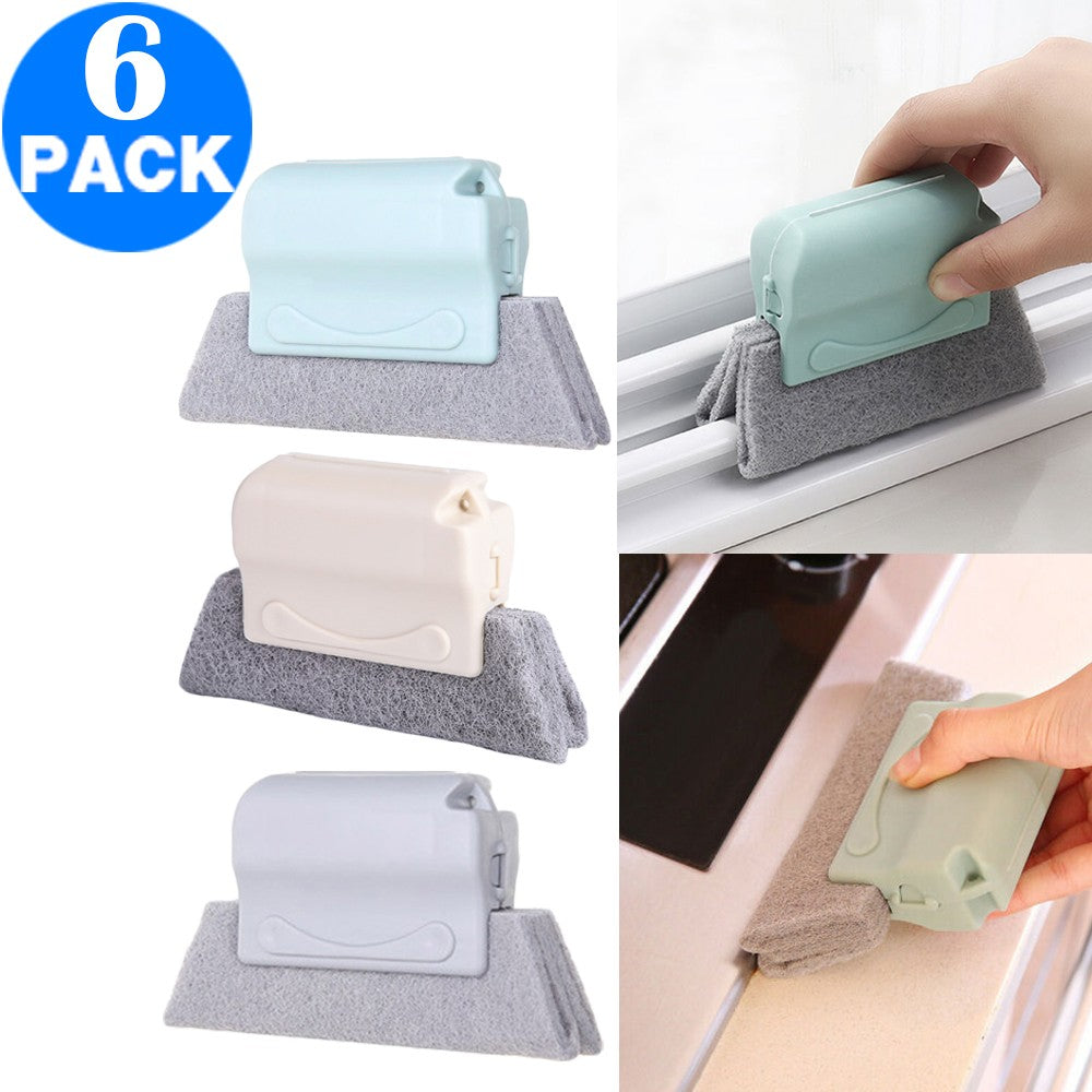 6 X Home Handheld Window Groove Cleaning Tool Window Slot Dust Remover Door Gap Cleaner Kitchen Sink Cleaning Brush Random Picked