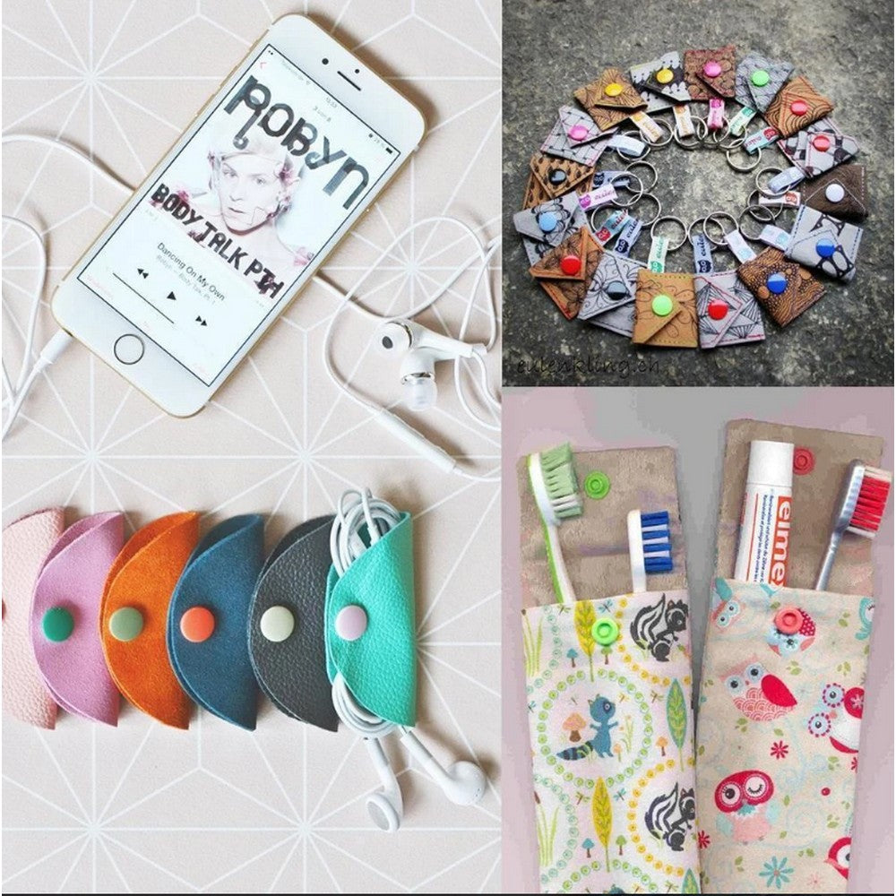 350 Pieces DIY Plastic Snap Button Set with Tools Kit