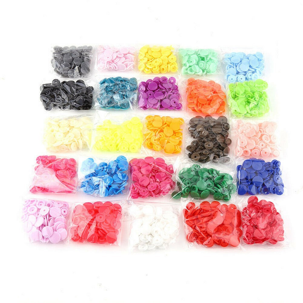 350 Pieces DIY Plastic Snap Button Set with Tools Kit