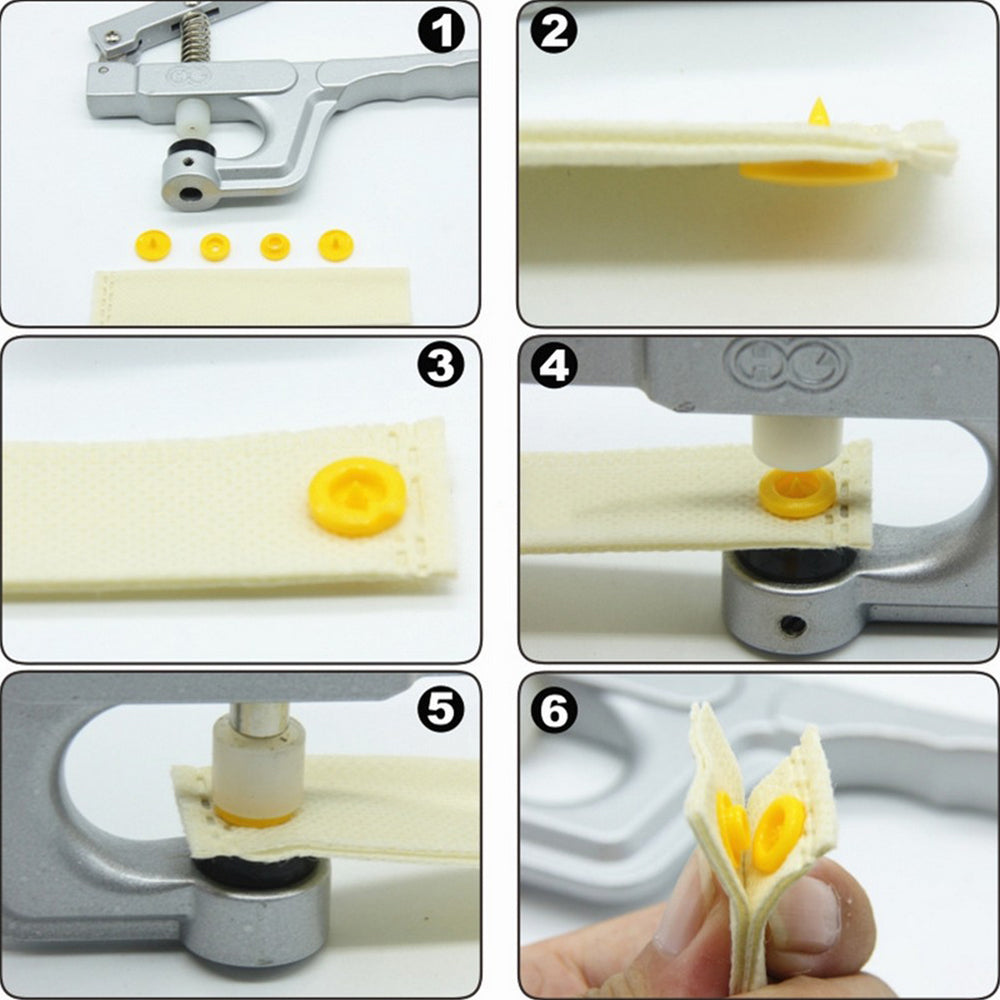 350 Pieces DIY Plastic Snap Button Set with Tools Kit