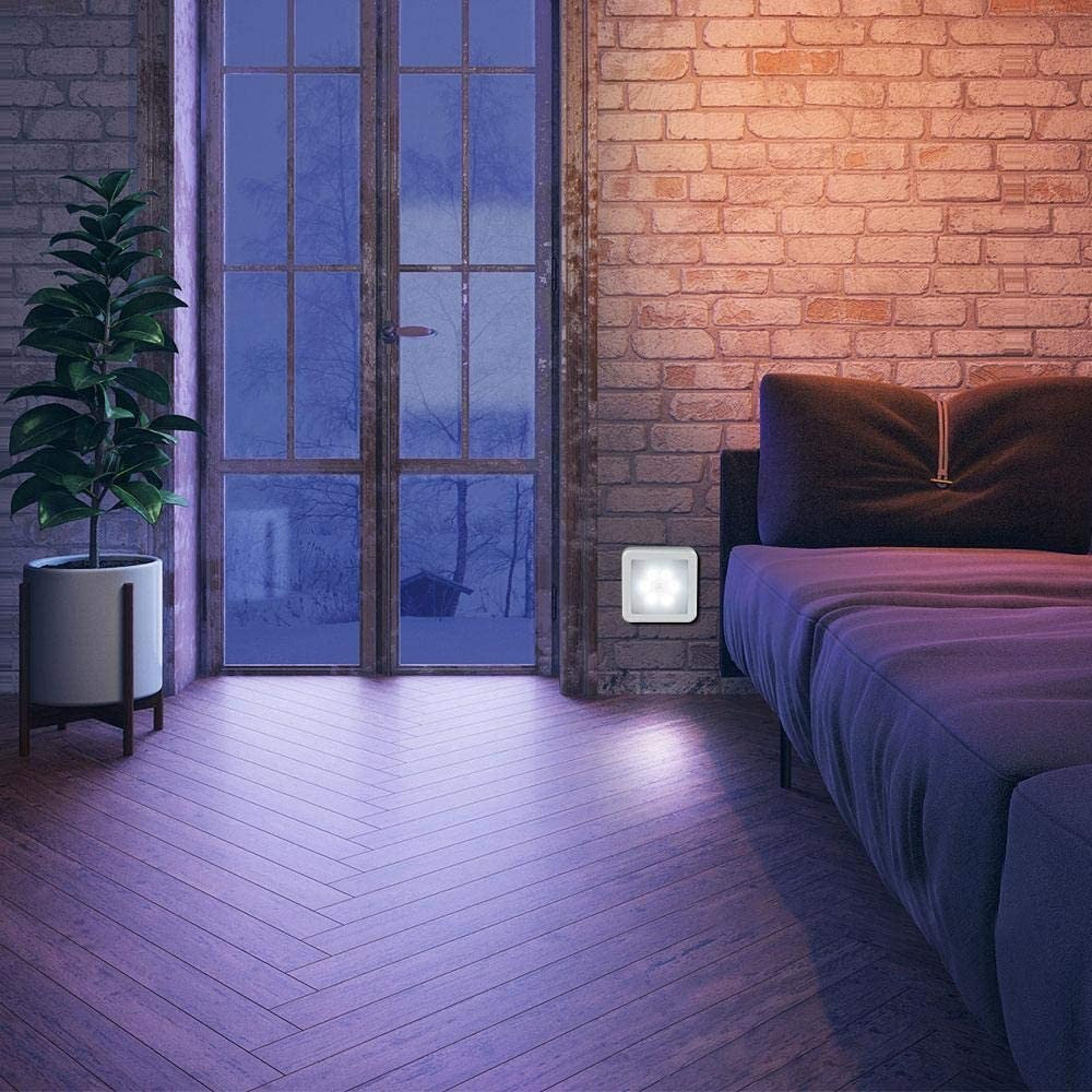 4 X Smart Motion Sensor 6LEDs Night Light Battery Operated Bedside Lamp Hallway Lighting Kitchen Light Stairs Lamp