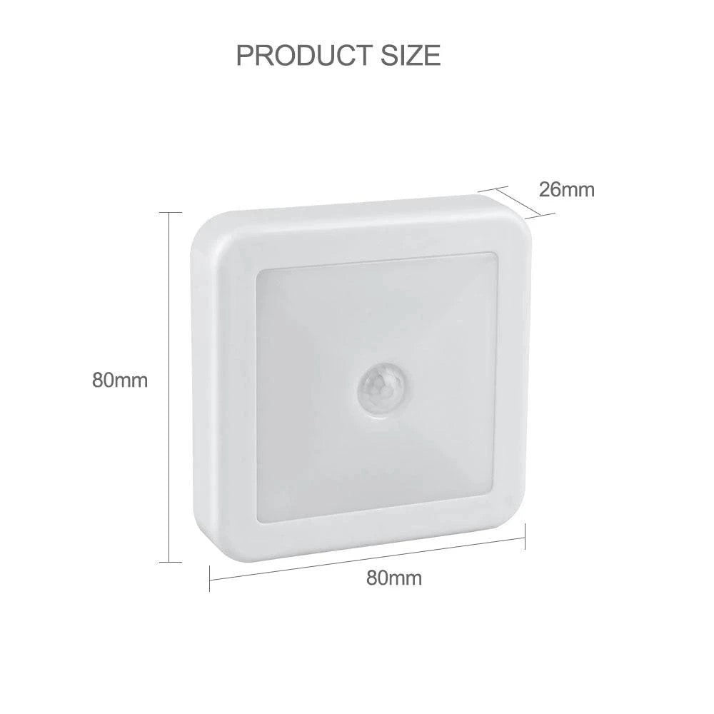 4 X Smart Motion Sensor 6LEDs Night Light Battery Operated Bedside Lamp Hallway Lighting Kitchen Light Stairs Lamp