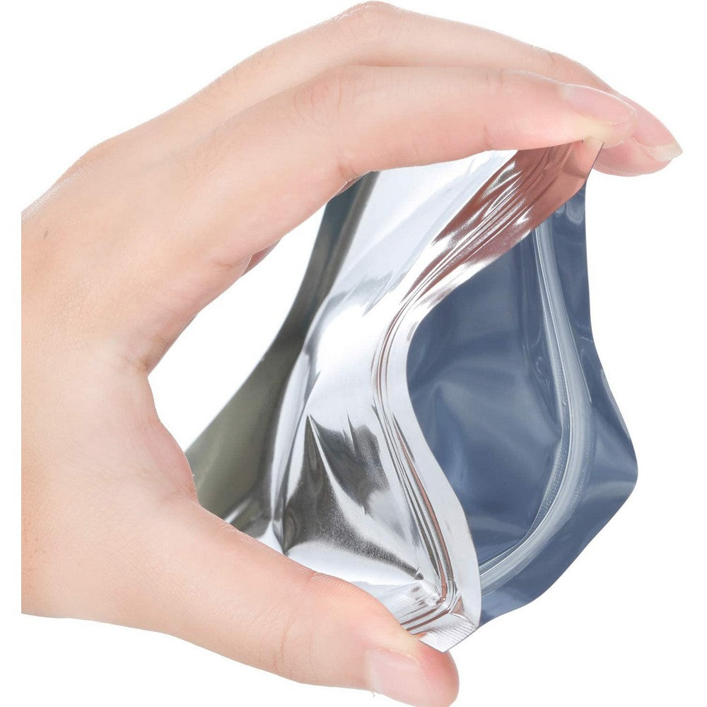 30PCS 160mic Resealable Mylar Bags Zip Lock Food Storage Foil Pouch Both Sides Not Visible