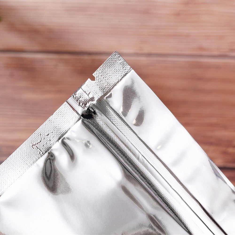 30PCS 160mic Resealable Mylar Bags Zip Lock Food Storage Foil Pouch Both Sides Not Visible