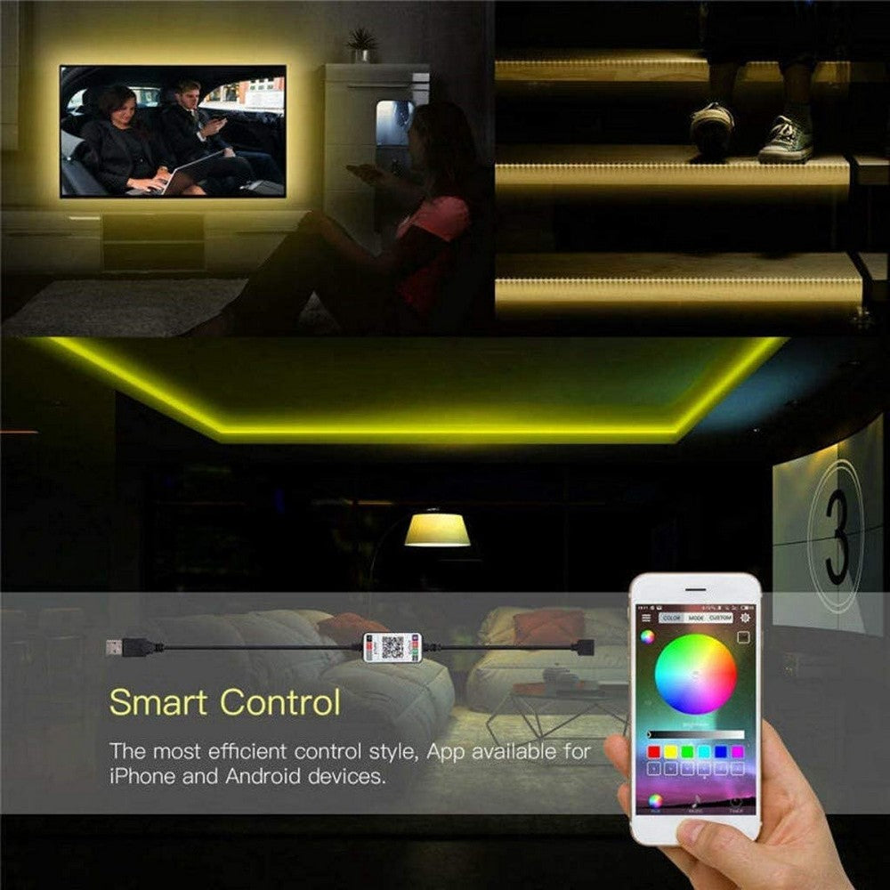 2 X App Control RGB Waterproof Smart Bluetooth LED Strip Lights