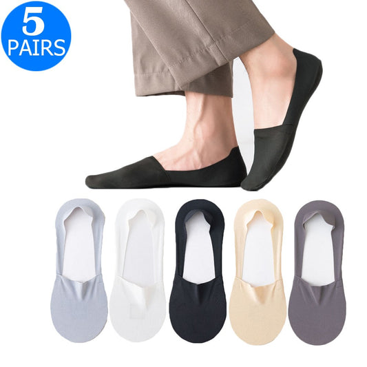 5 Pairs of Women Summer Breathable Super Thin Boat Socks