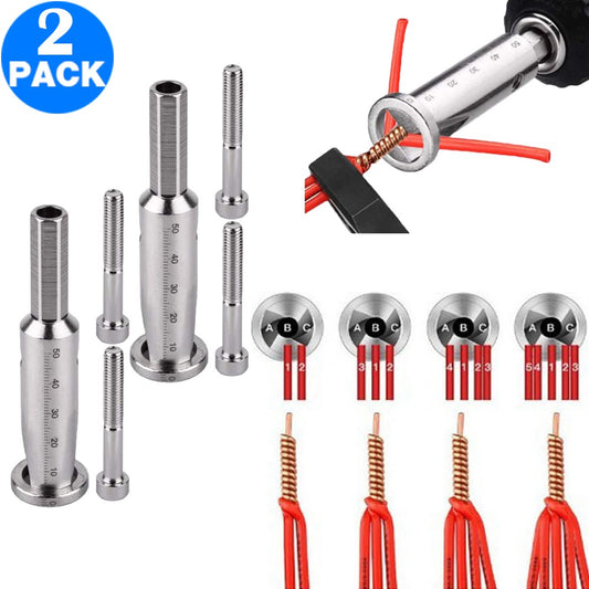 2 X Quick Twist Wire Tool Wire Twisting Tool Wire Stripper and Twister Electrical Cable Connector 4 Square