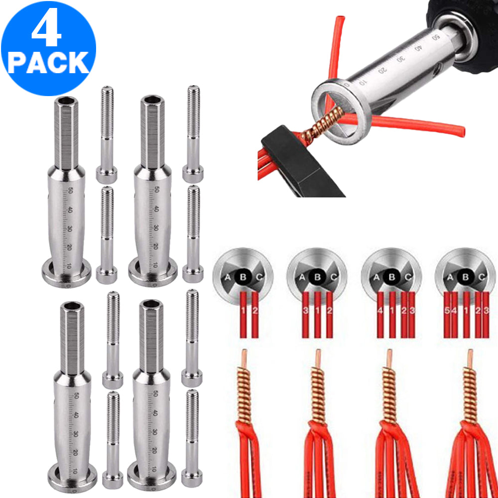 4 X Quick Twist Wire Tool Wire Twisting Tool Wire Stripper and Twister Electrical Cable Connector 4 Square