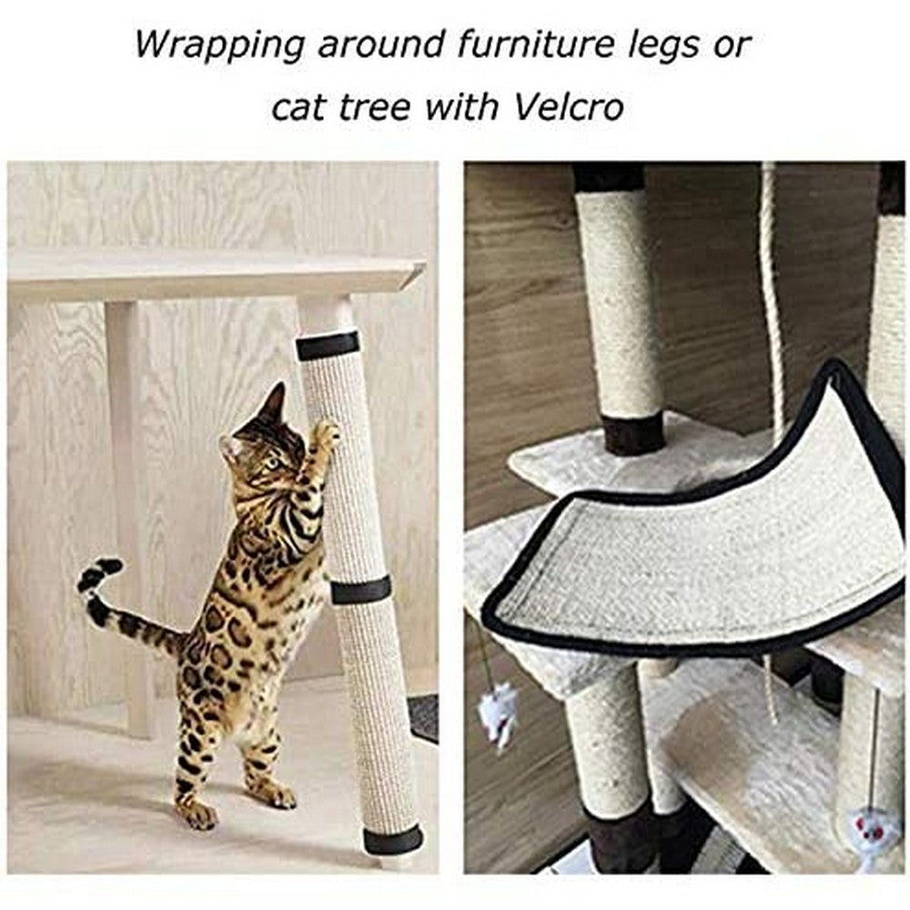 Cat Scratching Mat Sofa Couch Cat Furniture Scratching Pads Cover with Plush Ball Toy