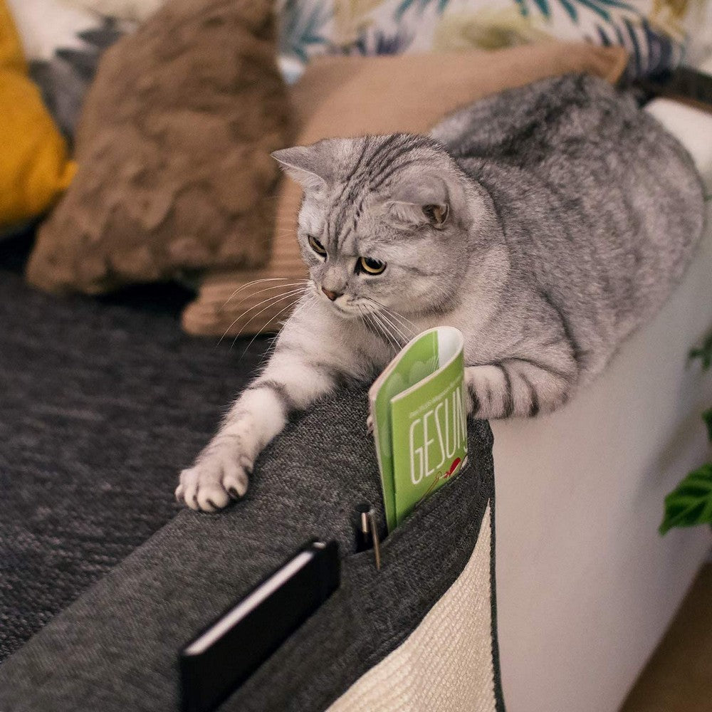 Cat Scratching Mat Armchair Sofa Couch Cat Furniture Scratching Pads Cover with 2 Compartments
