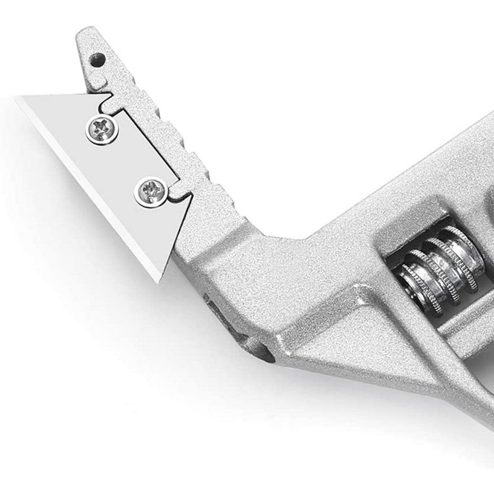 2 In 1 9 Inches Adjustable Wrench Alloy Spanner Repair Tool Cleaning Shovel for Kitchen Bathroom