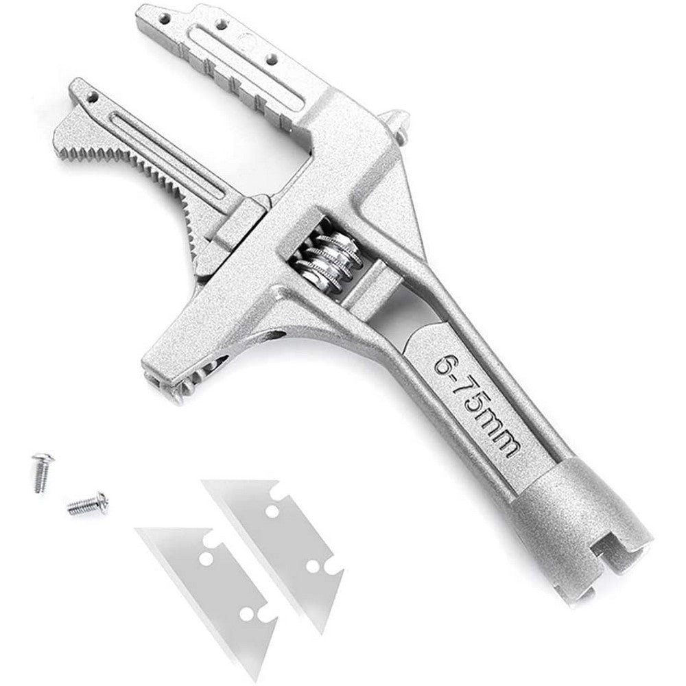 2 Pack 2 In 1 9 Inches Adjustable Wrench Alloy Spanner Repair Tool Cleaning Shovel for Kitchen Bathroom