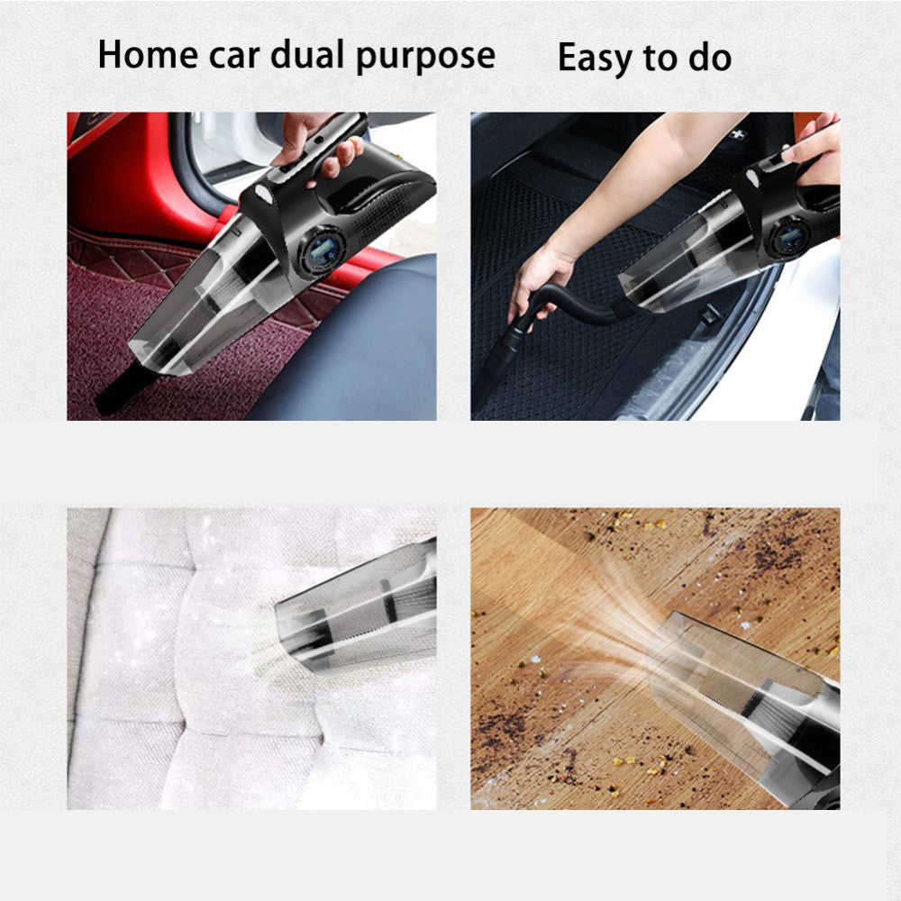 3 In 1 Car Wired Handheld Vacuum Cleaner Tires Inflator Digital Display Air Pump LED Light