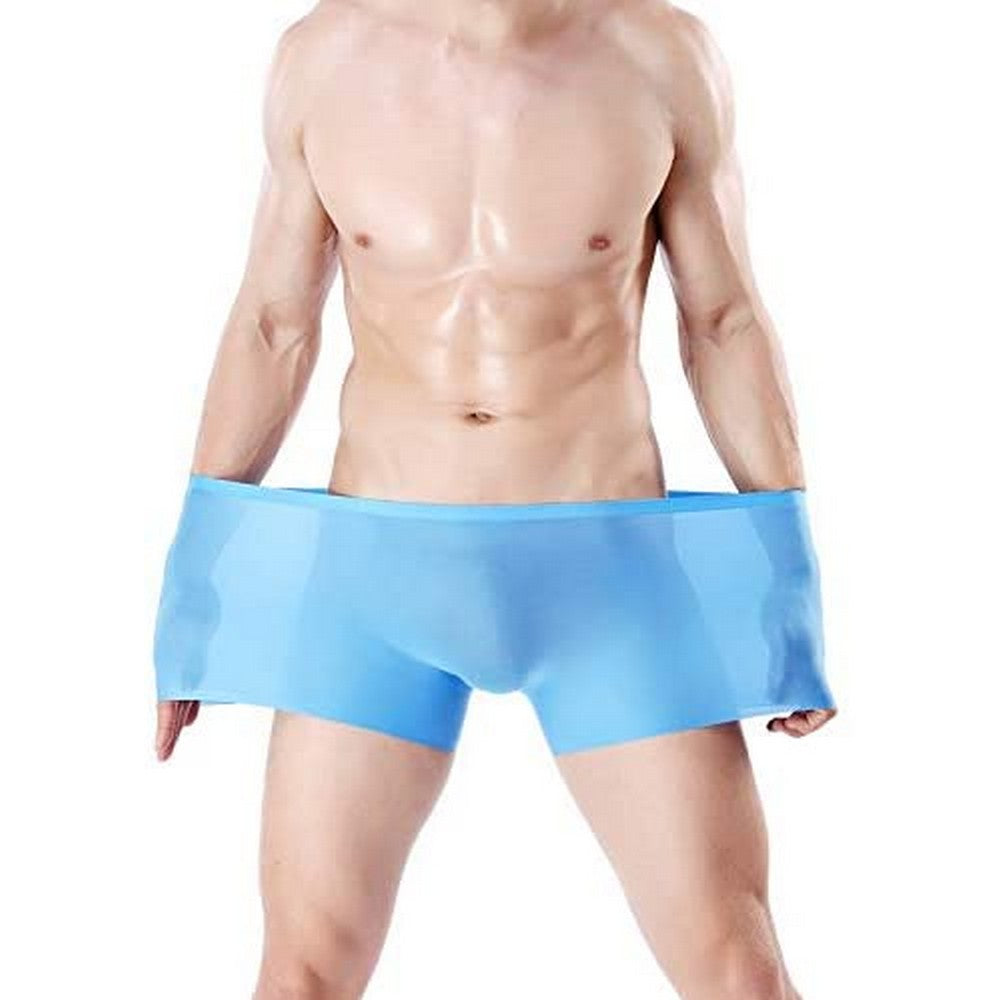 5 Pack Men Summer Breathable See Through Underwear Traceless Boxer Briefs 3XL