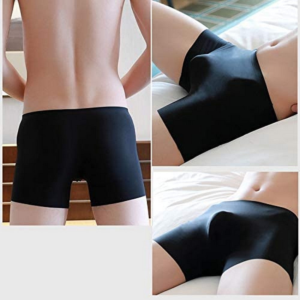 5 Pack Men Summer Breathable See Through Underwear Traceless Boxer Briefs 3XL