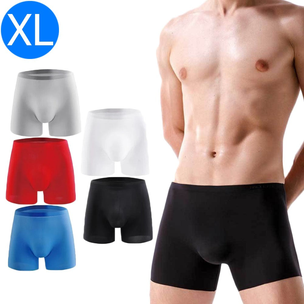 5 Pack Men Summer Breathable See Through Underwear Traceless Boxer Briefs XL