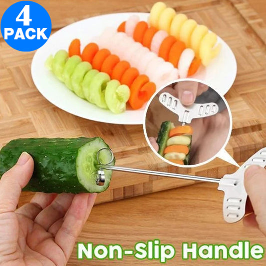 4 X Kitchen Vegetable Fruit Spiral Making Tool