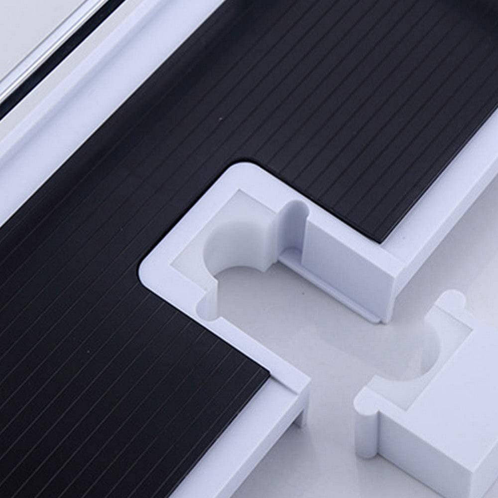 2 X Home Bathroom Multifunctional Punch Free Shower Lift Bar Storage Rack Shampoo Organizer Sponge Holder Tray with Shower Bracket for Handheld Shower Head