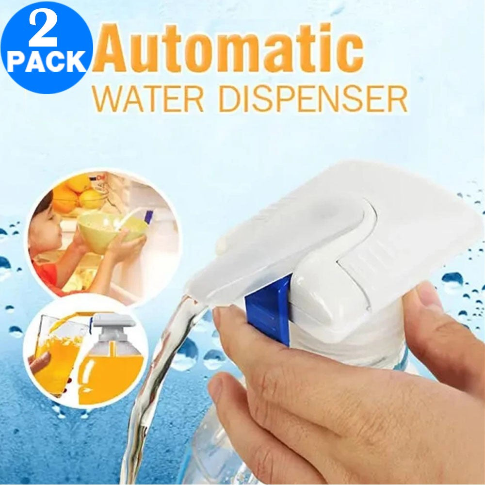 2 X Automatic Water Pump Beverage Dispenser Liquid Press Pump with Straw