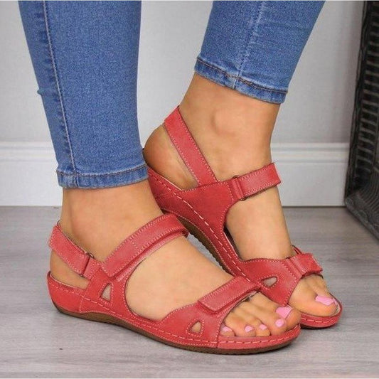 Women Summer Sandal Ladies Open Toe Hook and Loop Sandal