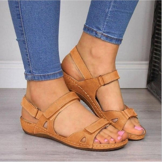 Women Summer Sandal Ladies Open Toe Hook and Loop Sandal
