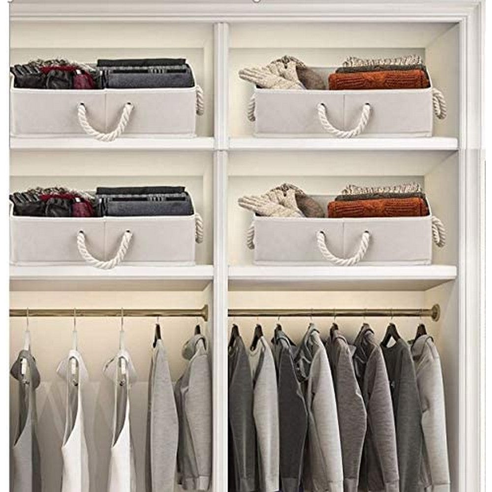 3 X Home Fabric Storage Bins Foldable Closet Clothes Organizer Trapezoid Storage Box Bathroom Toy Storage Bins Beige