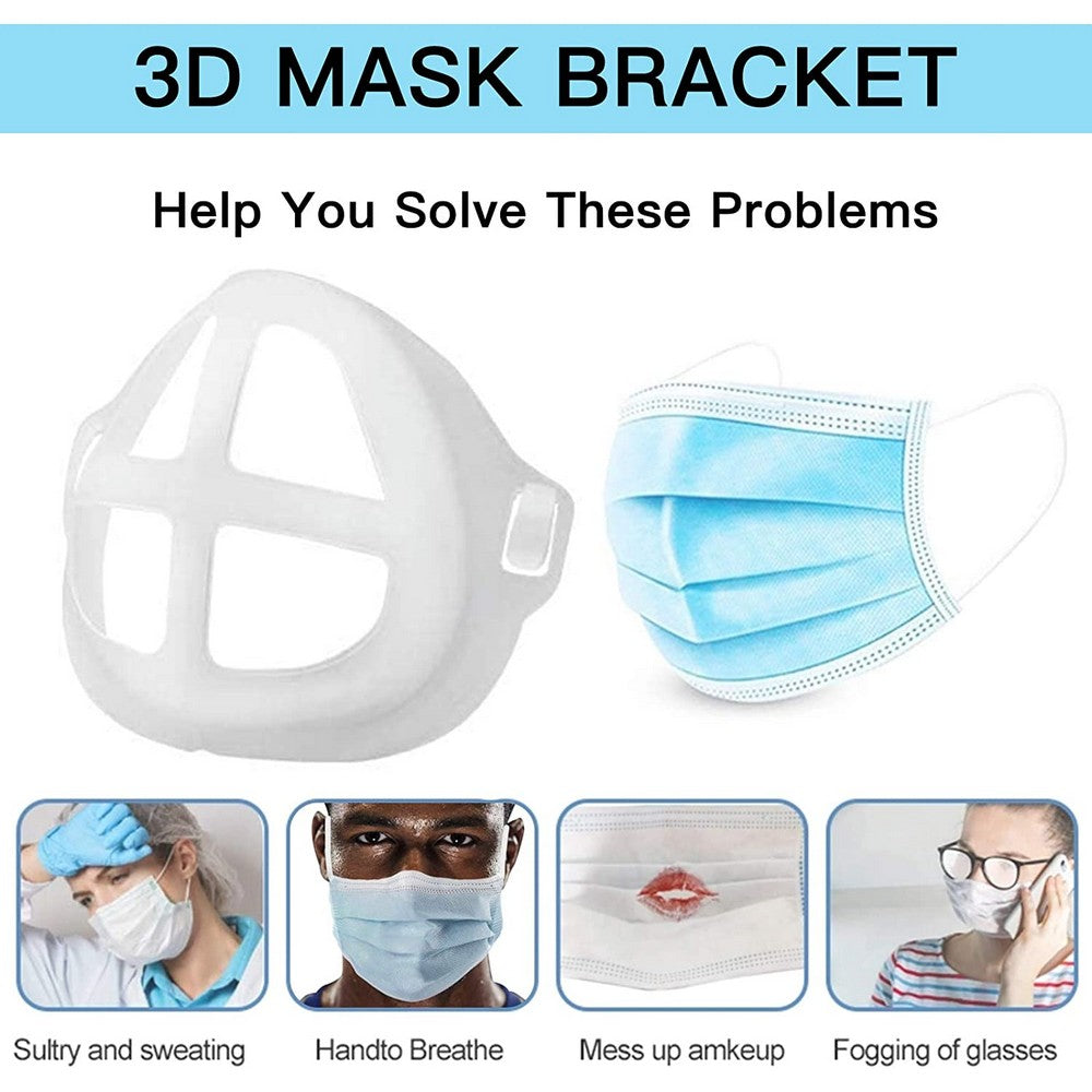 10 Pieces Face Cover Extender Straps and 10 Pieces 3D Face Cover Brackets Support Frames