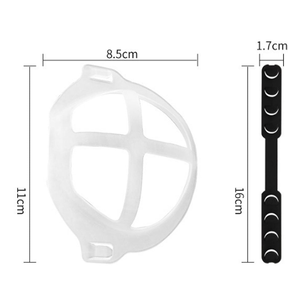 50 Pieces Face Cover Extender Straps and 50 Pieces 3D Face Cover Brackets Support Frames