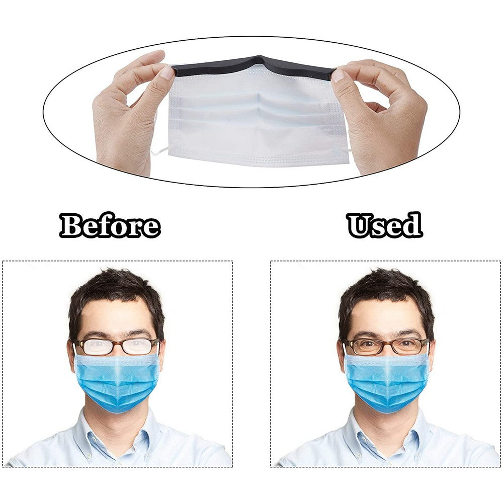 3 X Washable Reusable Eyeglasses Anti Fog Nose Bridge Strip Face Cover Inner Bracket Black Nude White