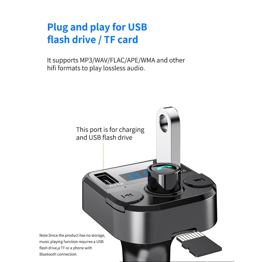 2 X Handsfree Car Wireless Bluetooth FM Transmitter Radio MP3 Player Dual USB Charger