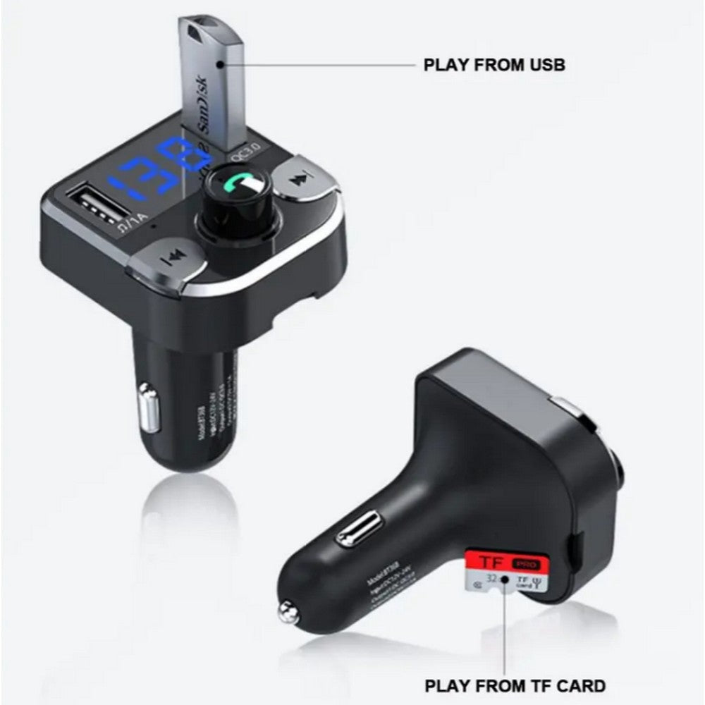 2 X Handsfree Car Wireless Bluetooth FM Transmitter Radio MP3 Player Dual USB Charger