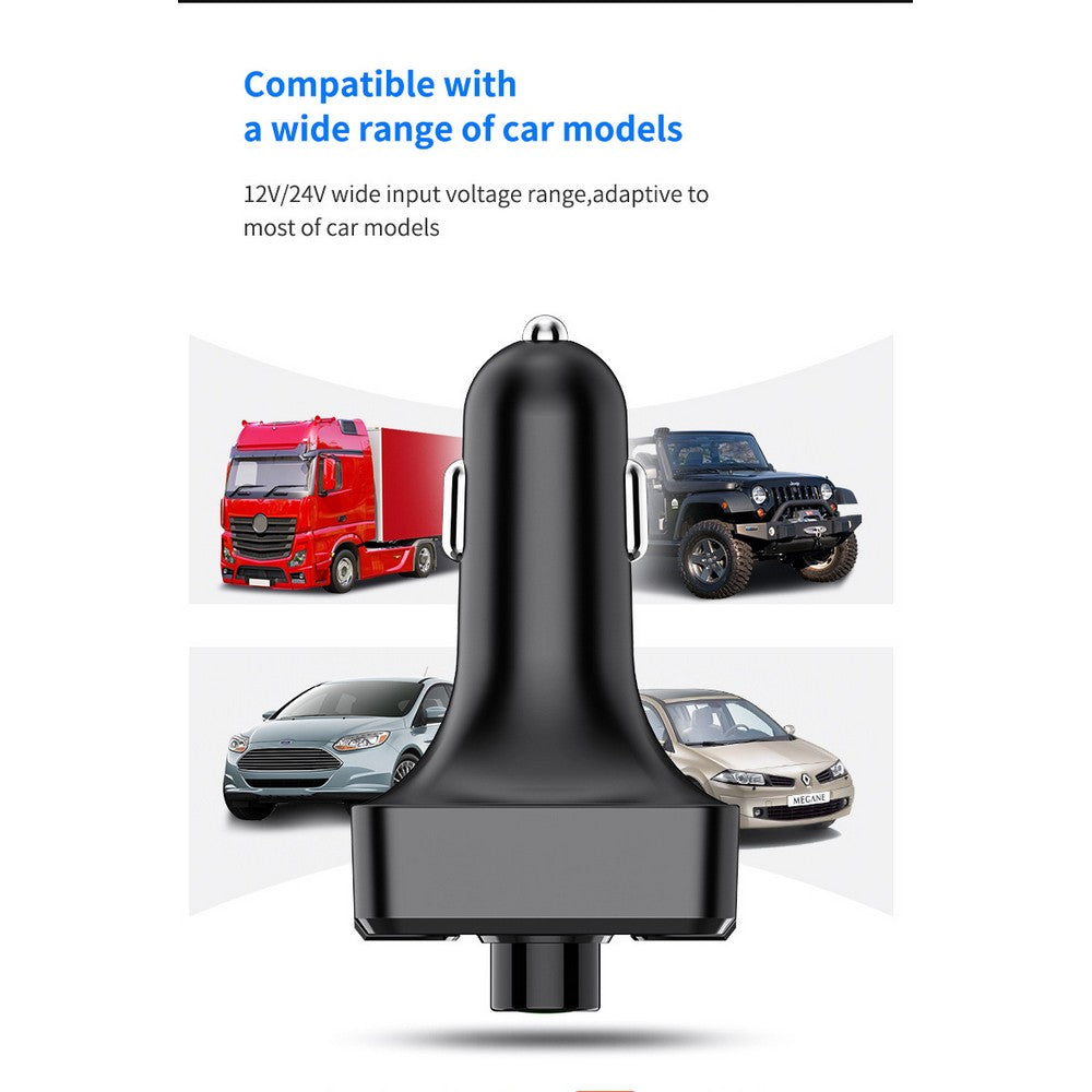 Handsfree Car Wireless Bluetooth FM Transmitter Radio MP3 Player Dual USB Charger